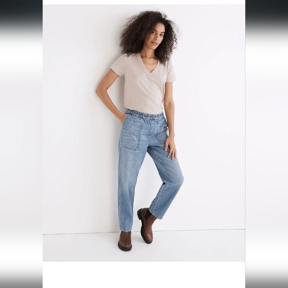 NWT Madewell Pull-On Relaxed Jeans S